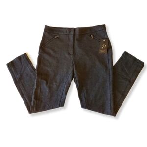 Adrianna Papell Charcoal Gray Knit Pant Sz 8